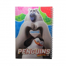 دفتر 50 برگ کاکتوس مدل پنگوئن ماداگاسکار کد 01